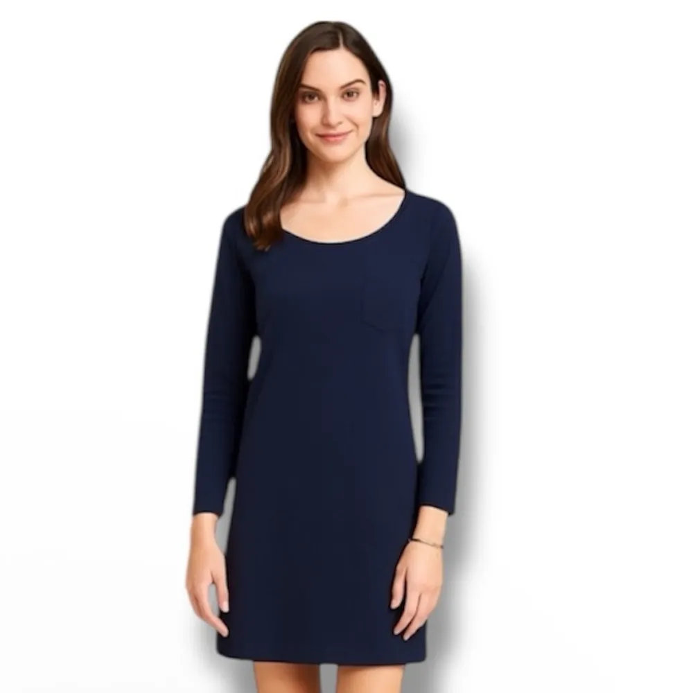 Lilly Pulitzer Preston Dress – Size Large – True Navy – French Terry Cotton - Image 6