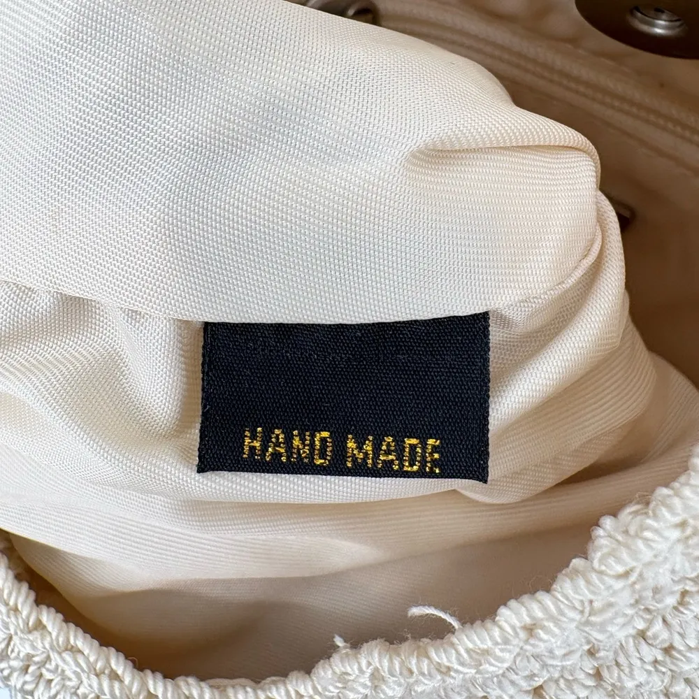 NWOT Vintage Y2K The Sak Crochet Knit Hobo 120 Shoulder Purse | OS | Cream - Image 12