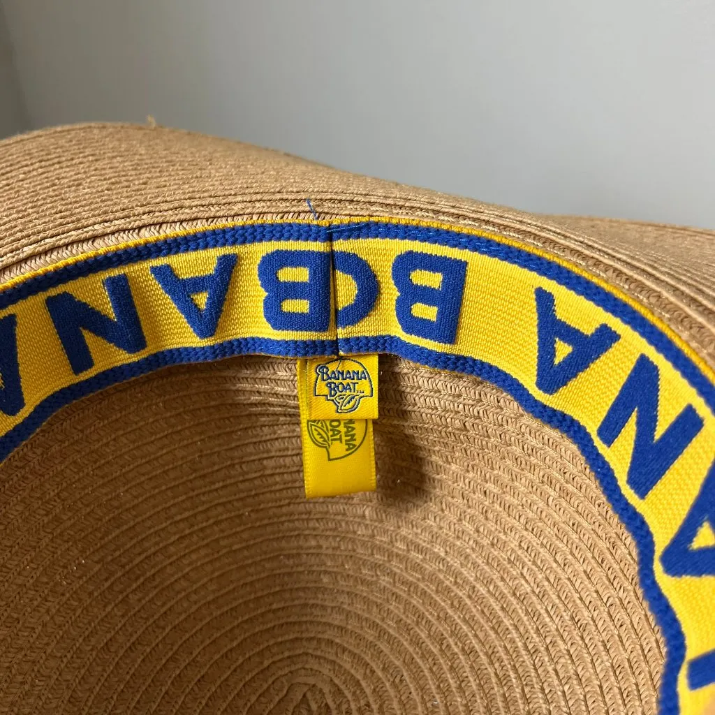 Banana Boat Straw Hat NWT Tan - Image 5