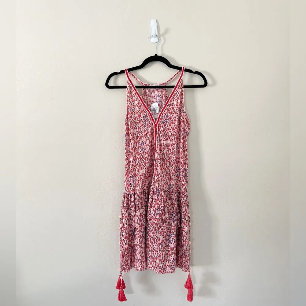 NWT POUPETTE ST BARTH Bety Tiered Mini Dress In Pink Bell - Image 64