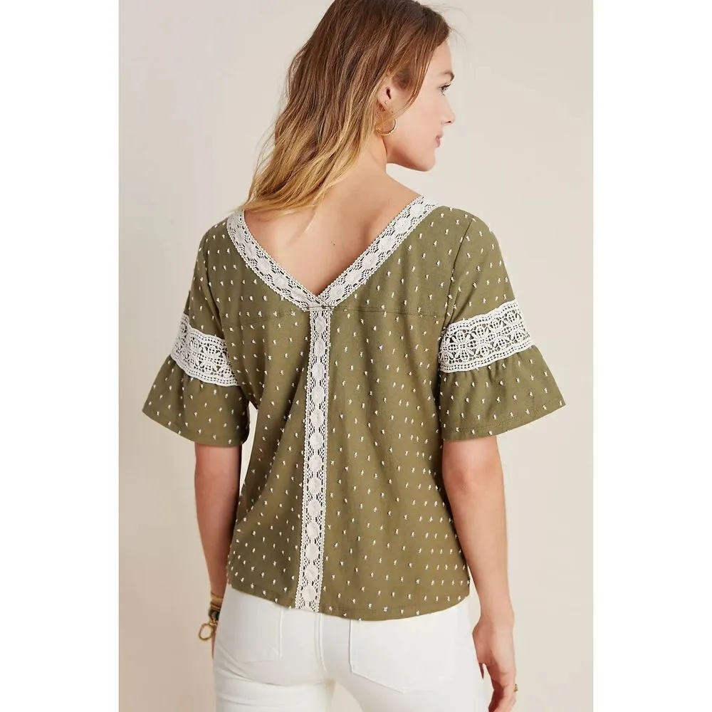 Maeve Venezia Textured Lace Top Sz XS - Image 2