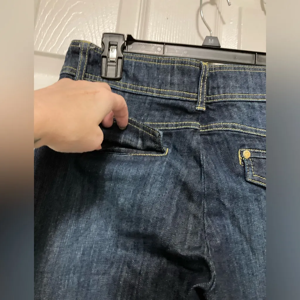 Cache Dark Wash Premium Wide Leg Bootcut Denim Jeans - Image 6