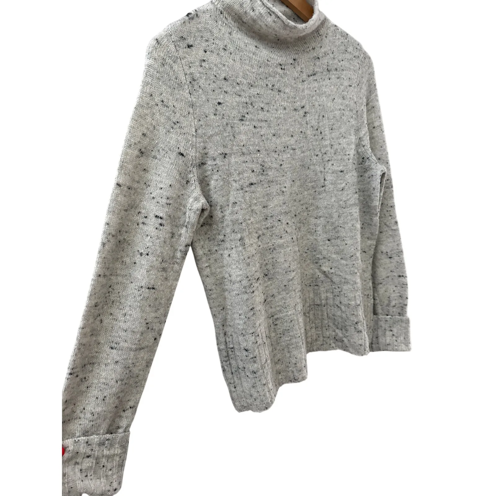 Madewell Coziest Yarn Donegal Inland Turtleneck Sweater Smoke Size Medium - Image 12