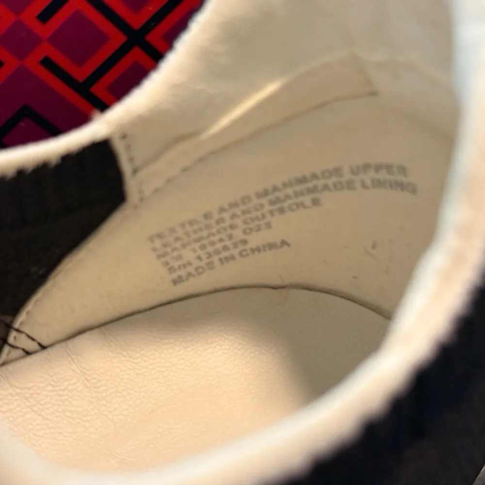 Tory Burch Black and White T Sock Runner Shoes - Image 5