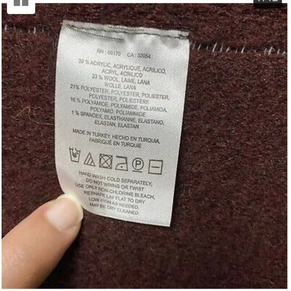 Anthropologie Morris open front Sweater Duster Vest MOTH Gray & Plum size XS-S - Image 10