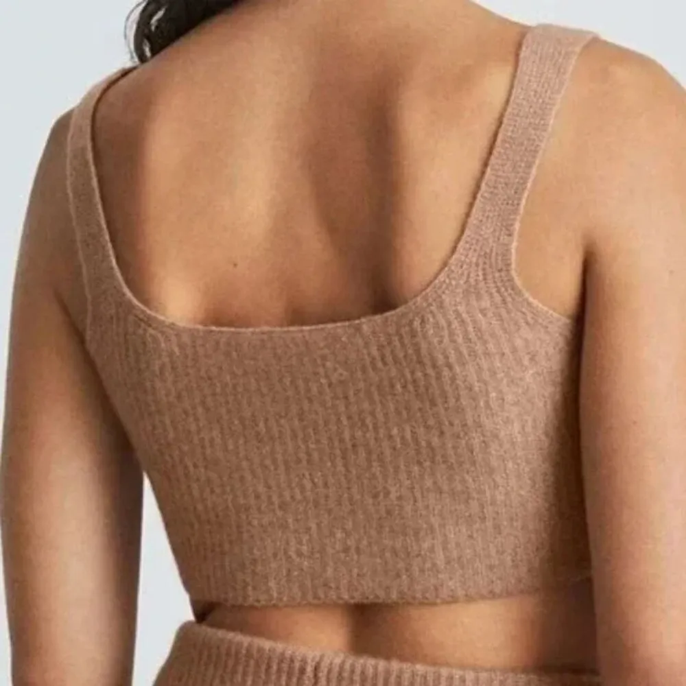Everlane Wool Cropped Soft Knitted Tank Top in Camel Brown Size XS NWT - Image 4