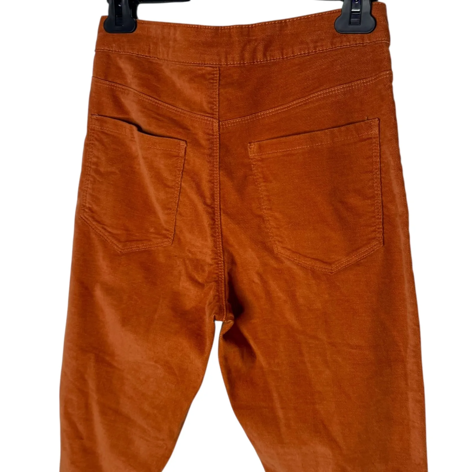Forever 21 High Rise Corduroy Pants Womens XS‎ Orange Retro BOHO Chic Rustic - Image 4