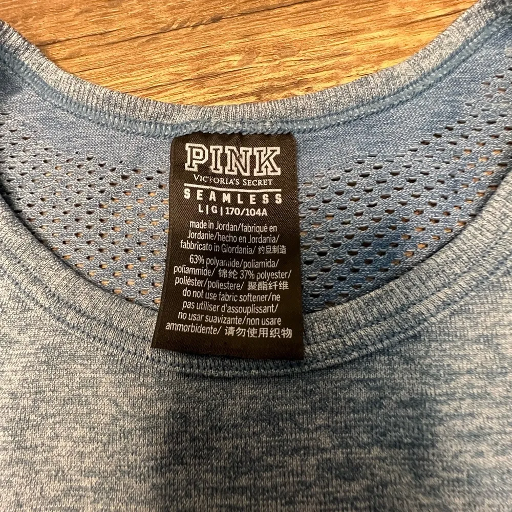 Victoria's Secret PINK Women's High Low Seamless Sleeveless Tank Top Blue - Image 3