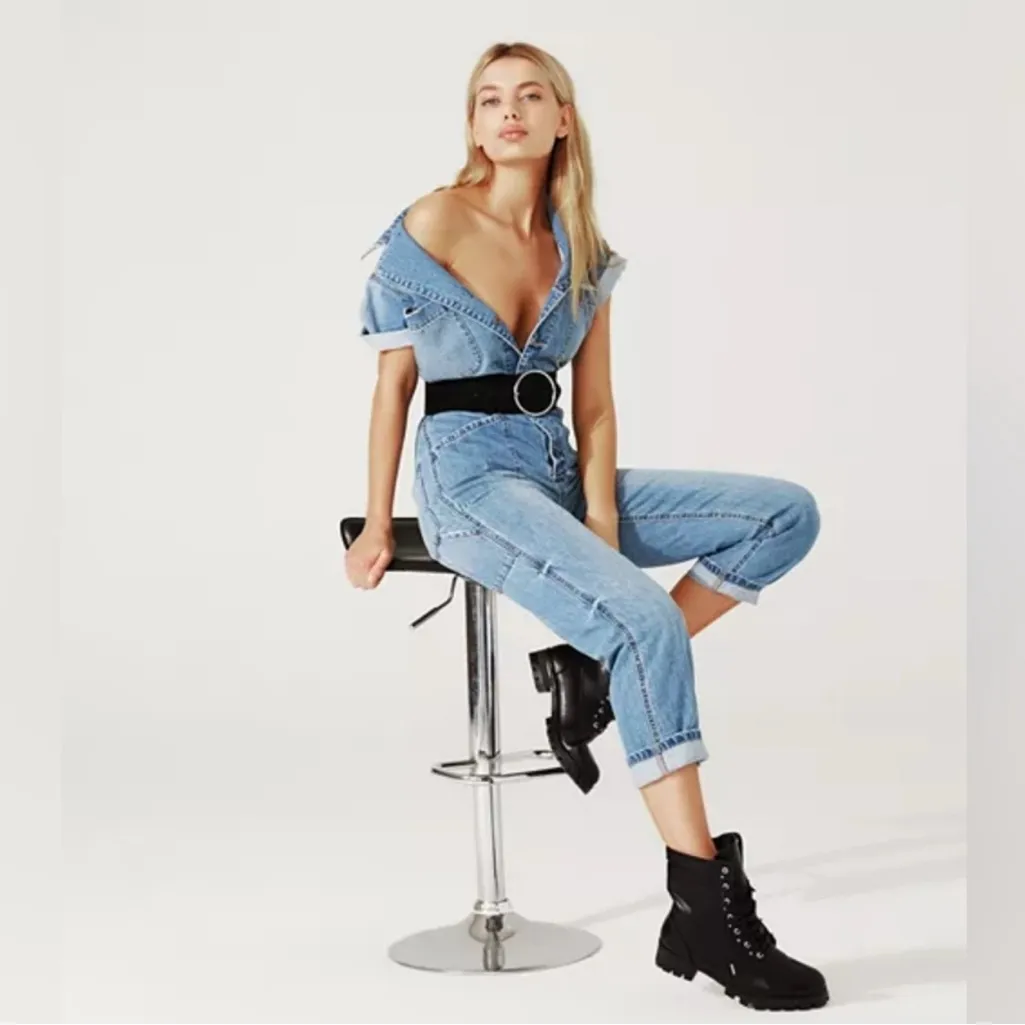 Pistola Grover Denim Field Light Blue Denim Jumpsuit - Image 2