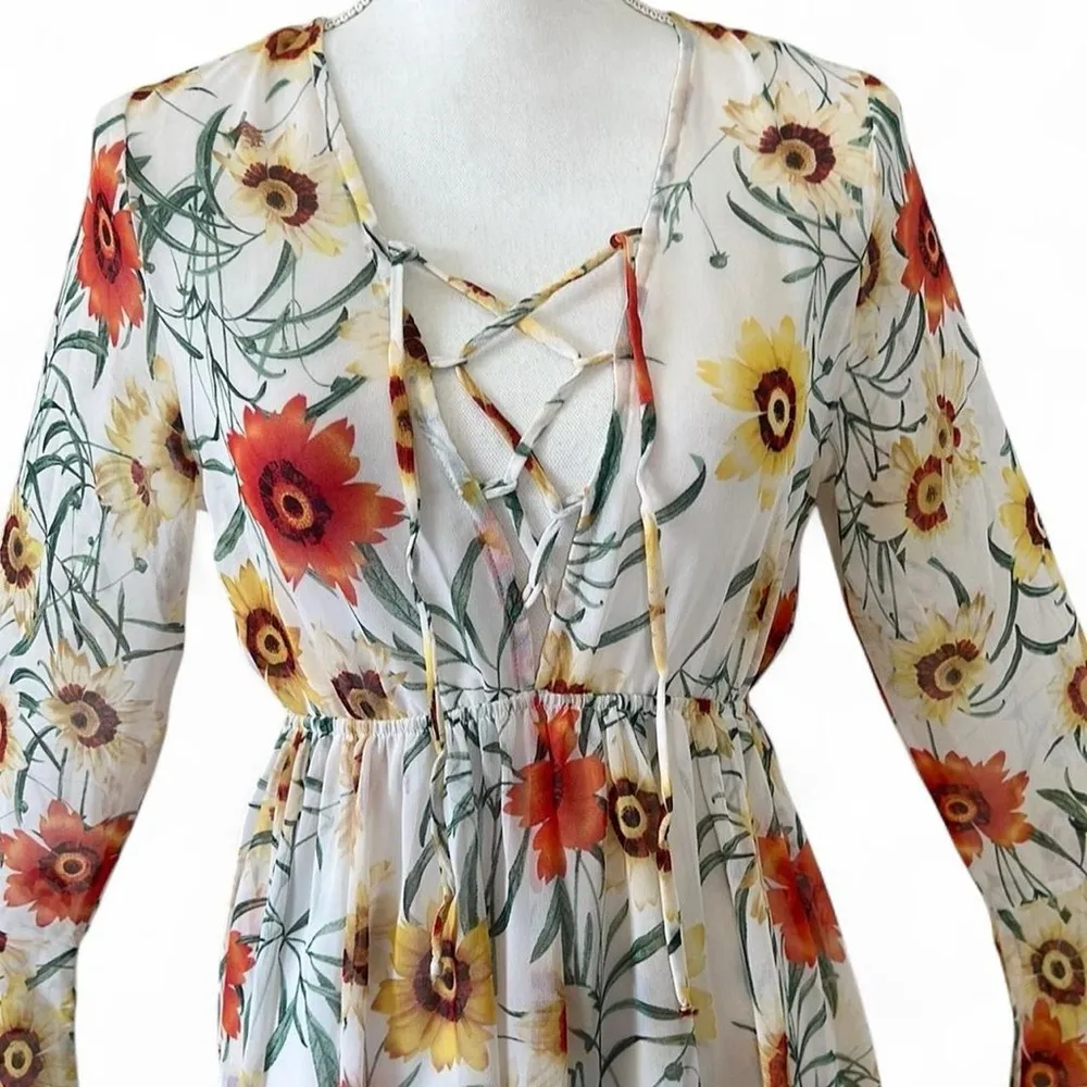 Wildfox Daisy Maxi Lace Up Dress - Image 9