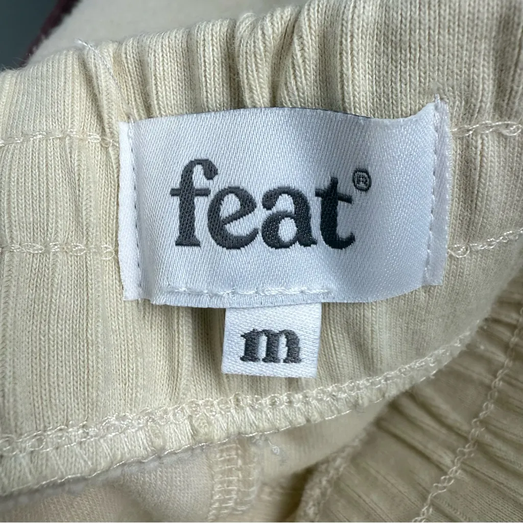 Feat Sweatpants Women's Size Medium Fleece Cozy Tan - Image 5