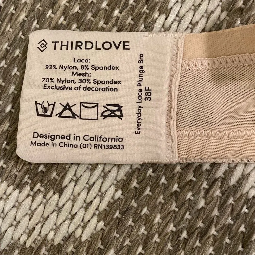 Thirdlove Bra everyday Lace Plunge Bra size 38F - Image 5