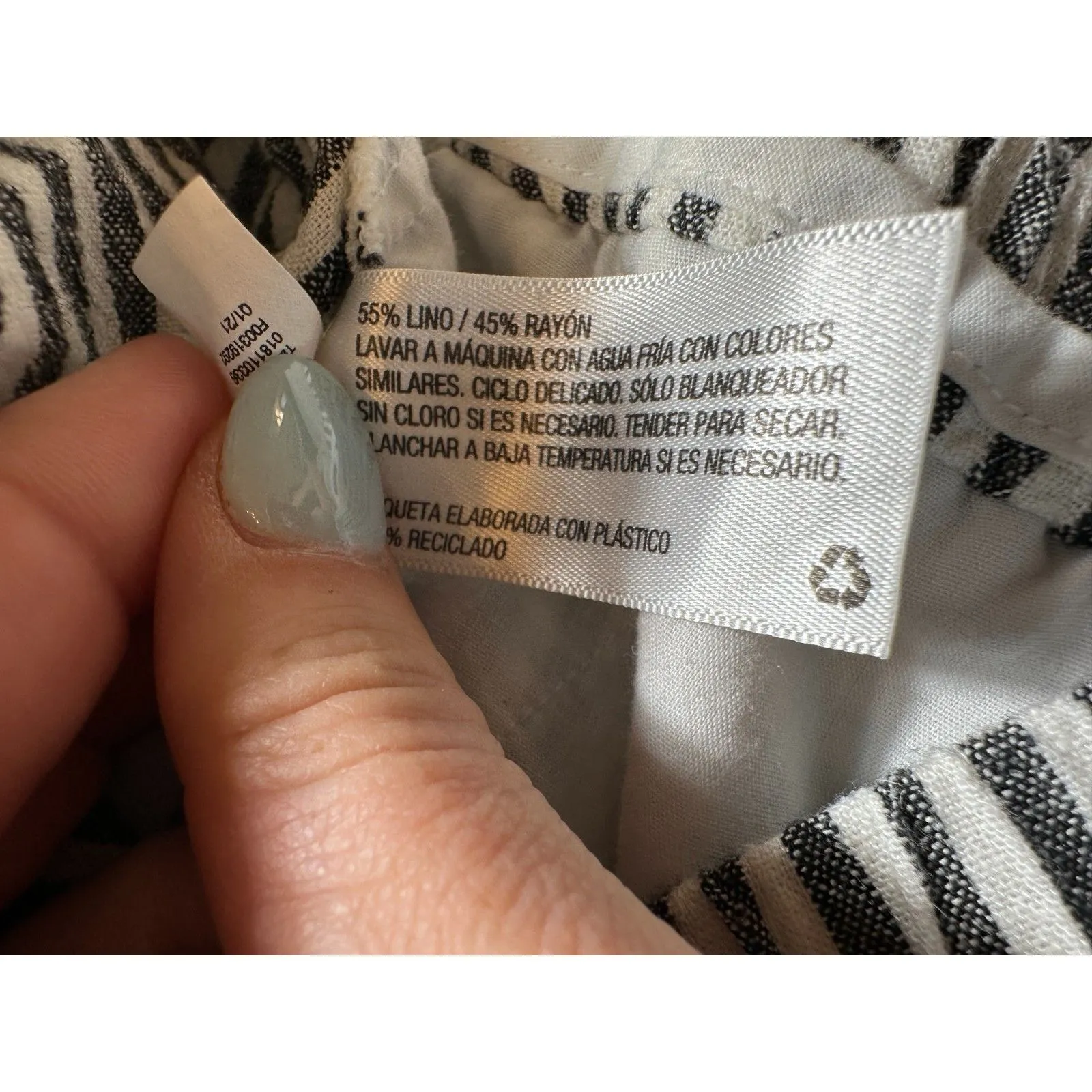 A New Day Blue White Shorts Size Large - Image 5