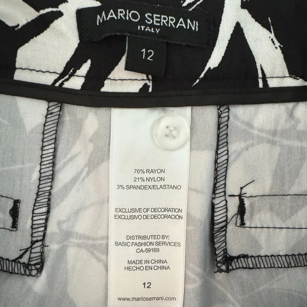 Mario Serrani Italy Women's Comfort Stretch Woven Shorts Black Floral Sz 12 - Image 6