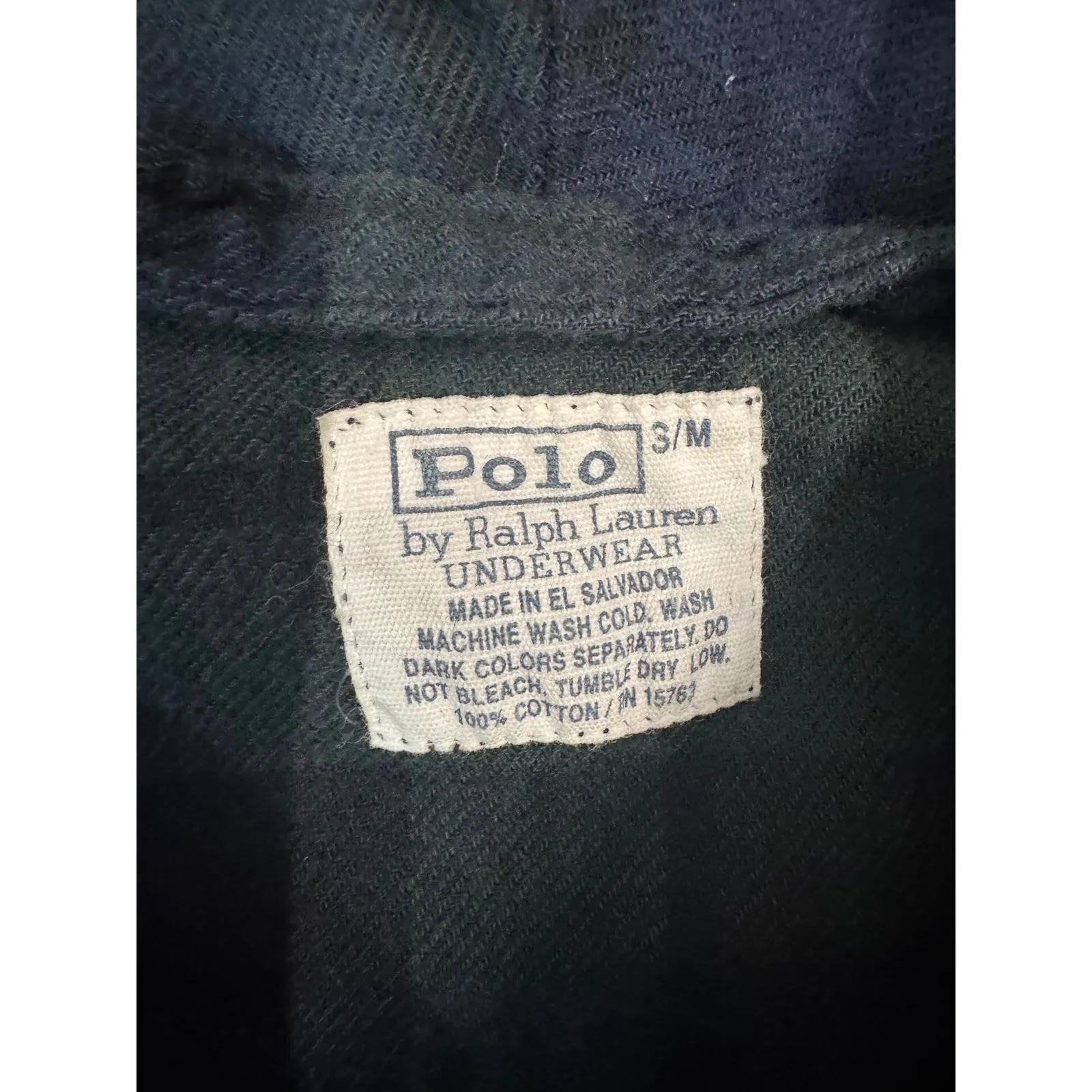 Polo Ralph Lauren Blackwatch Plaid Flannel Robe Men's S/M Vintage Cotton Lounge - Image 5