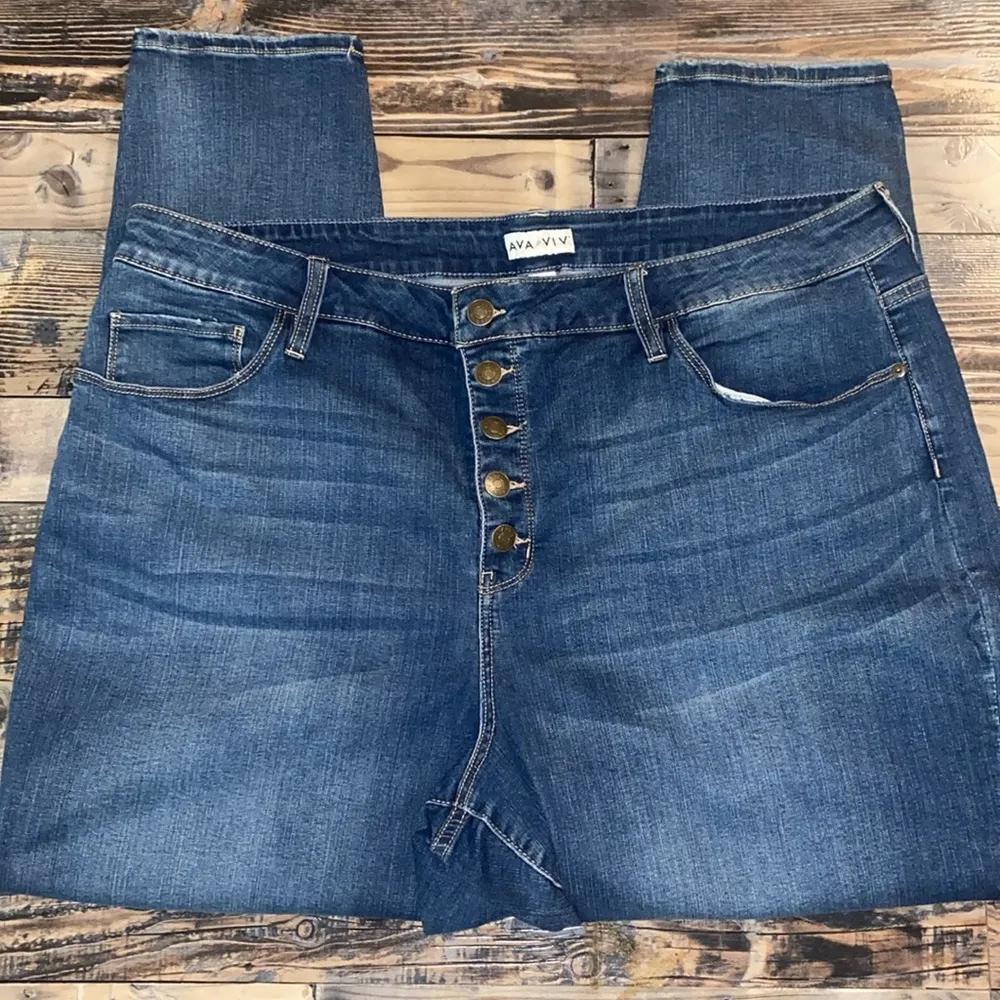 New Ava & Vic high rise skinny jeans size 24W - Image 3