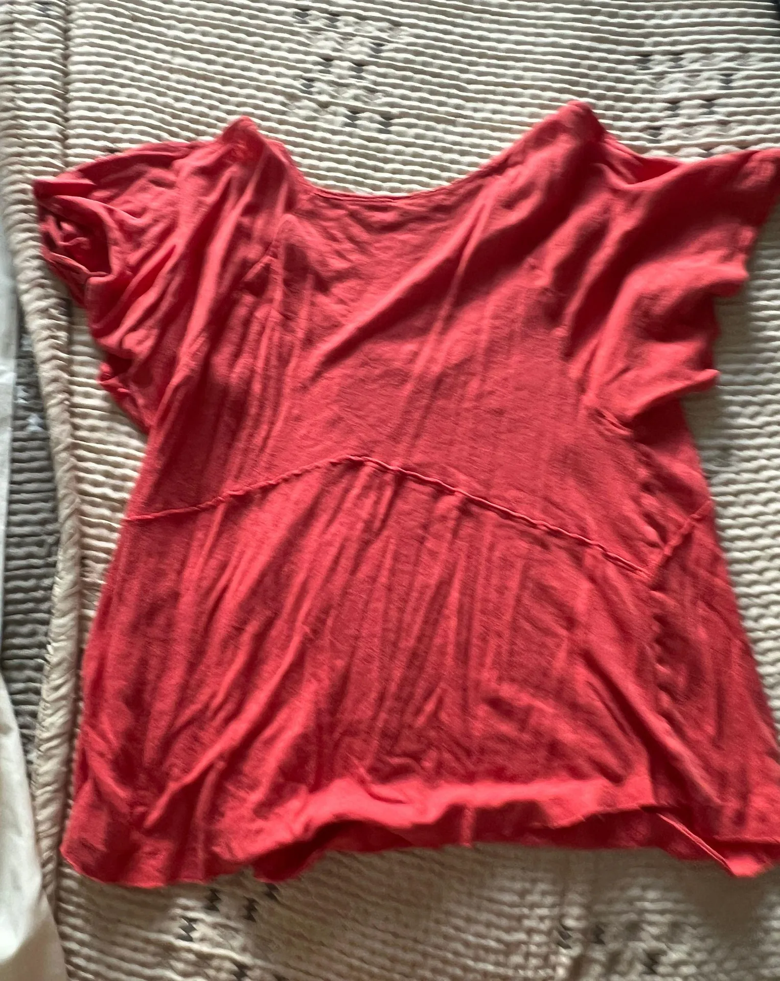 Coral Tie Sleeve Tee - Image 2