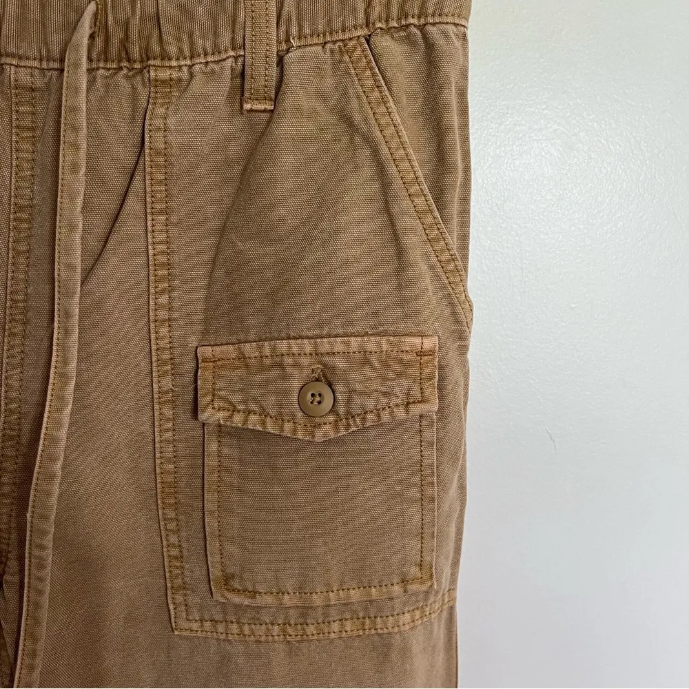 Aerie Women's Cargo Jogger Pants Size XS Tan Beige Casual Drawstring Oversized‎ - Image 2