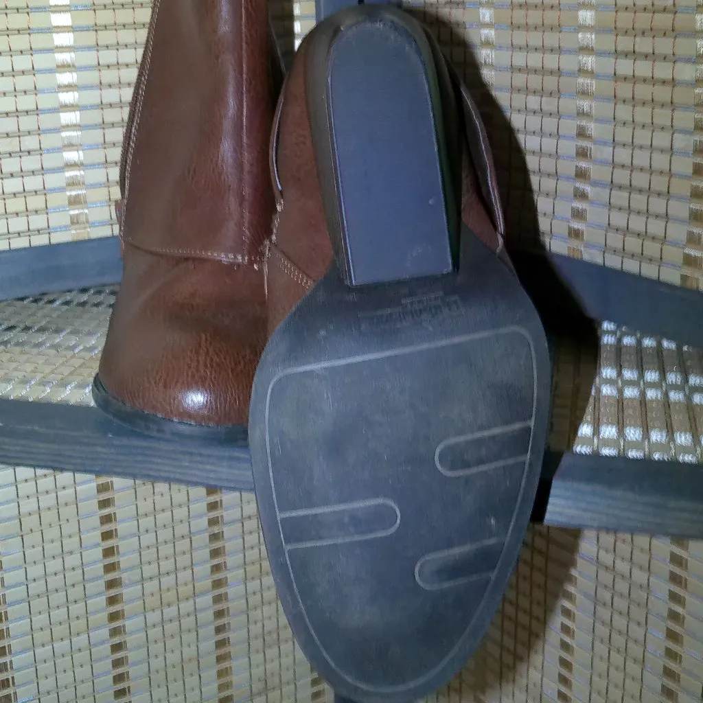 Fergalicious Envy Wedge Heeled Bootie Brown Size 9 - Image 8