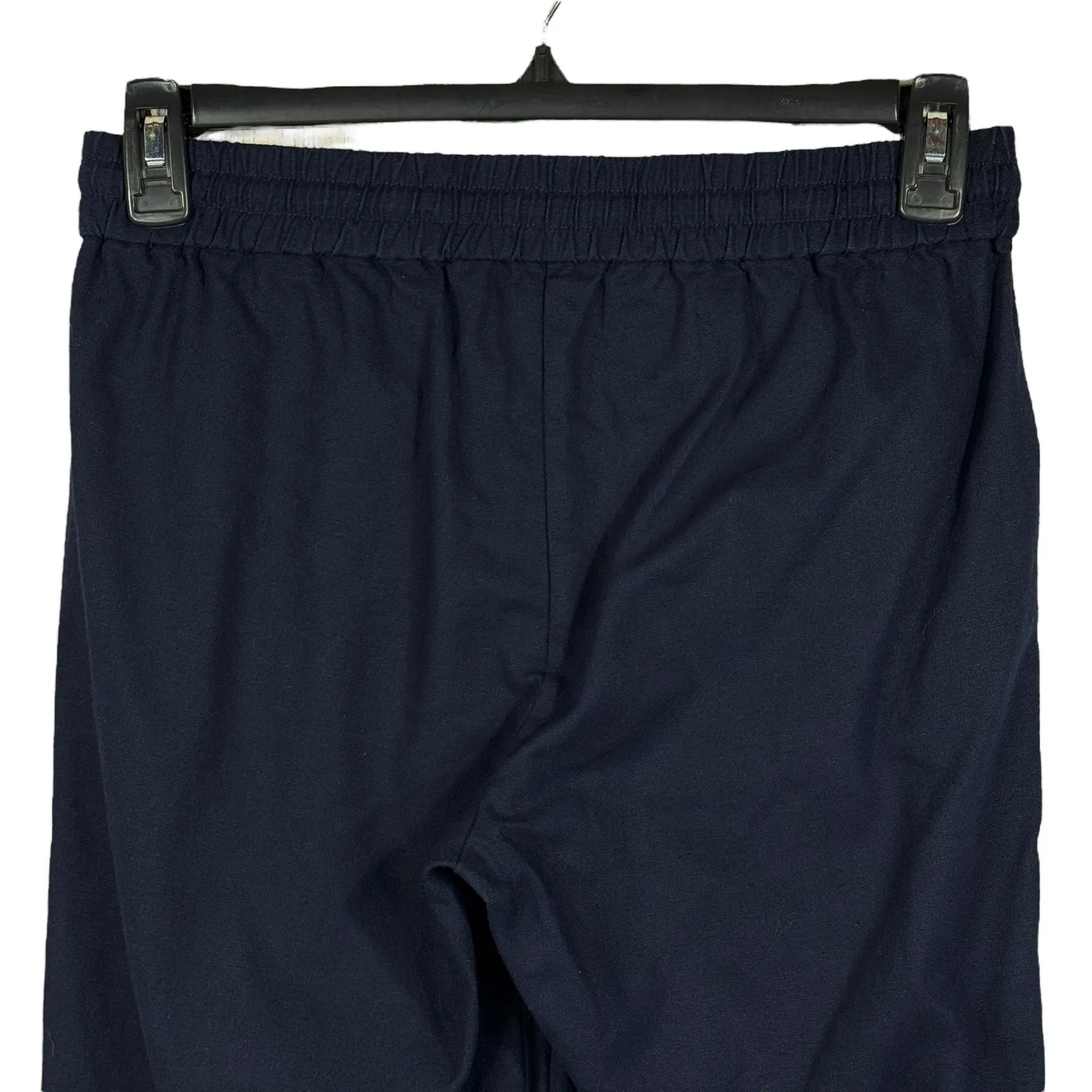 J. Crew Factory SZ 4 Cuffed Pants Linen Blend Pocket Mid-Rise Drawstring Pull-On - Image 5