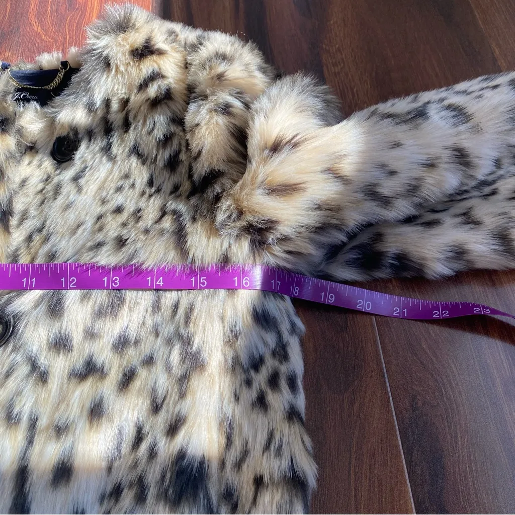 J. Crew Faux Fur Snow Leopard Cropped Jacket - Image 12