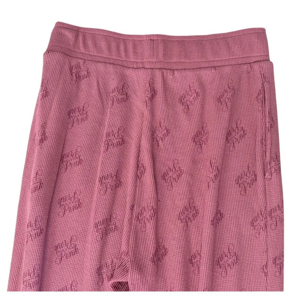 Victoria’s Secret PINK Thermal Waffle Knit Jogger Pants Top Set Soft Begonia XS - Image 14