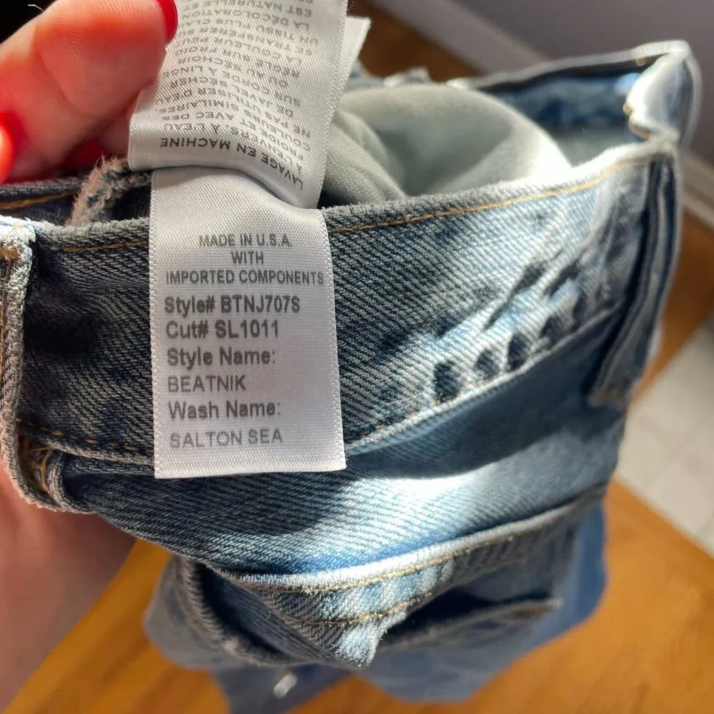 SLVRLAKE Jeans Beatnik Straight Leg Jeans in Salton Sea Denim Size 28 - Image 6