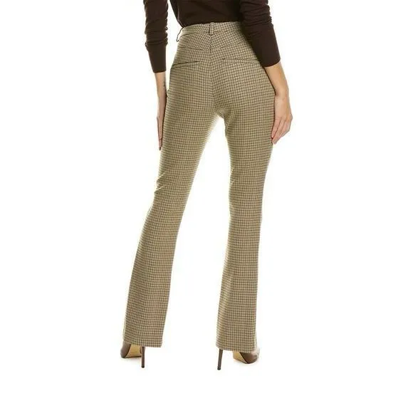 A.L.C. Edwin brown plaid trouser pants with front leg slits women's size 2 - Image 2