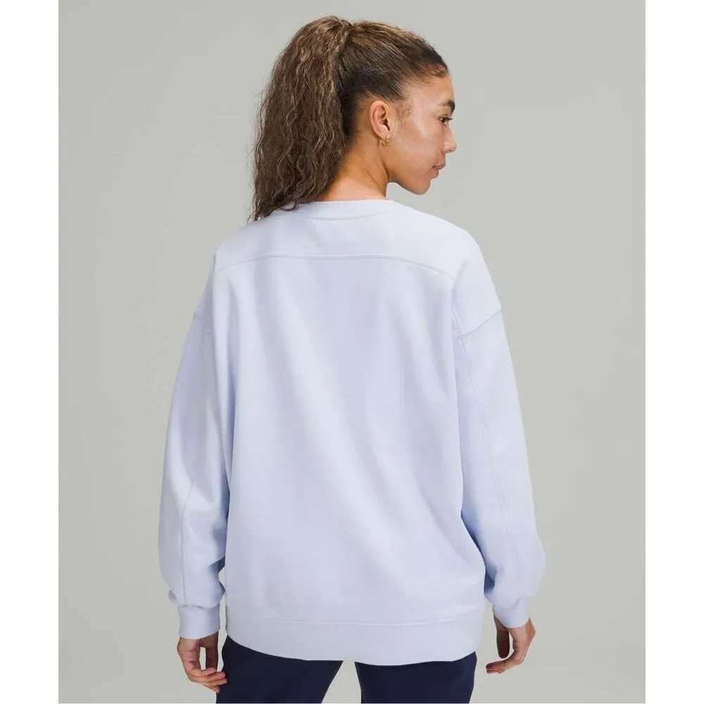 Lululemon Perfectly Oversized Crew Neck Pullover Sweatshirt In Pastel Blue - Image 3