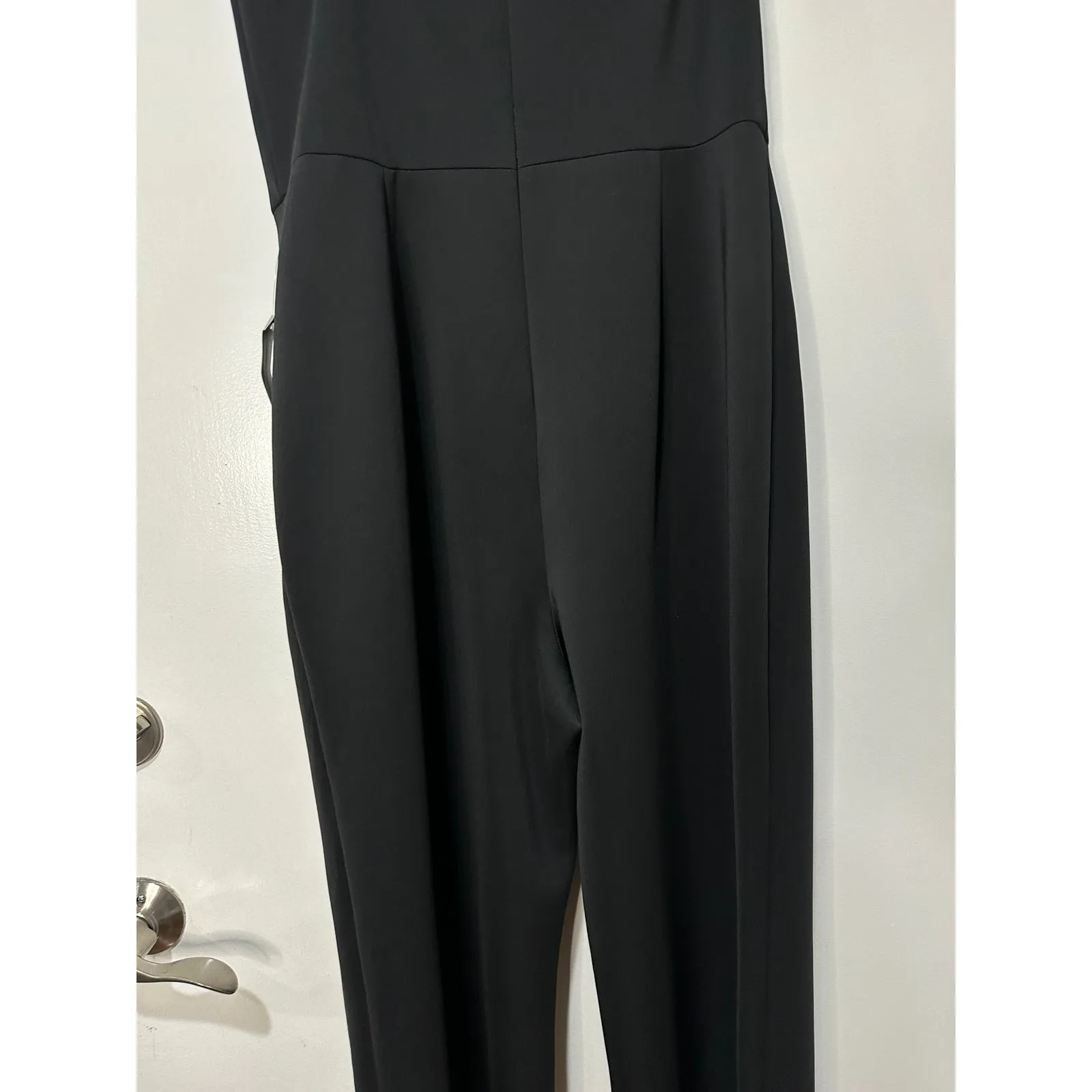 SHO by Tadashi Shoji Beaded Appliqué One-Shoulder Jumpsuit Black Size XL NWT - Image 14