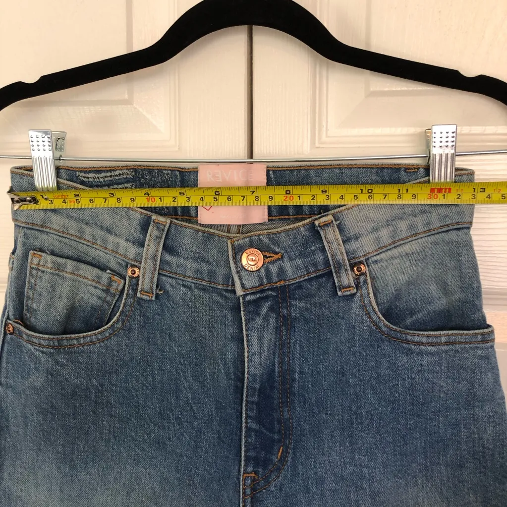 Revice Star Patch Light Wash Faded Denim Jeans Size 28 - Image 10