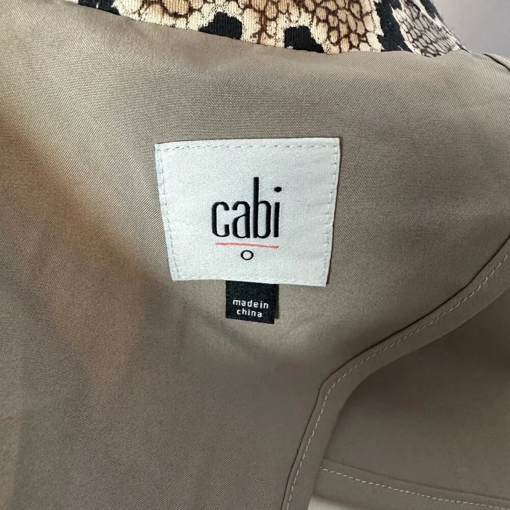 CAbi Python 3733 Snakeskin Print Blazer Jacket Size 0 - Fits Oversized - Image 8