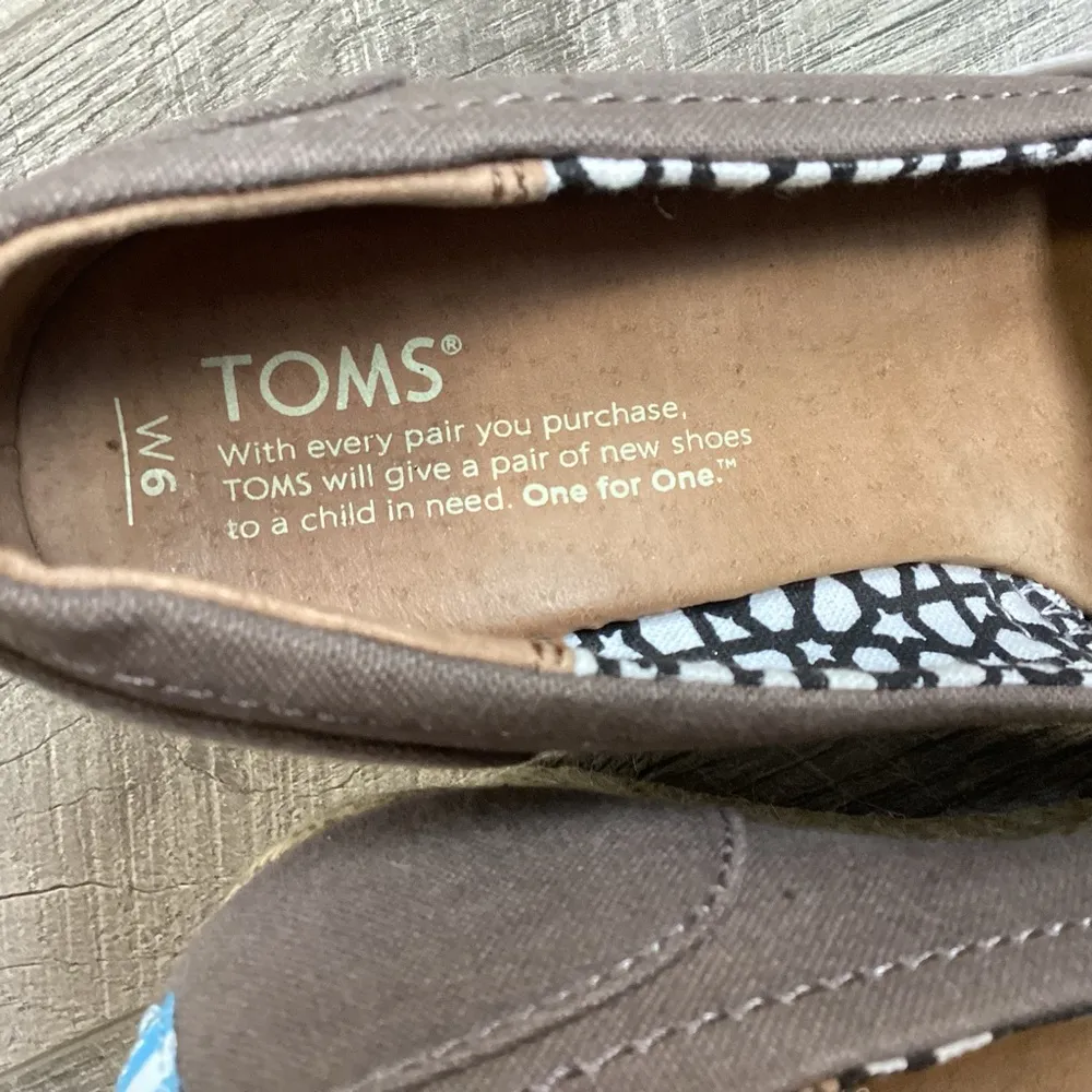 TOMS Wedge Espadrilles Open Toe Size 6 - Image 8