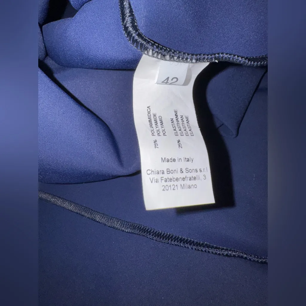 NEW Chiara Boni La Petite Robe Zalfa Ruched Faux Wrap Gown sz 6 42 - Image 7