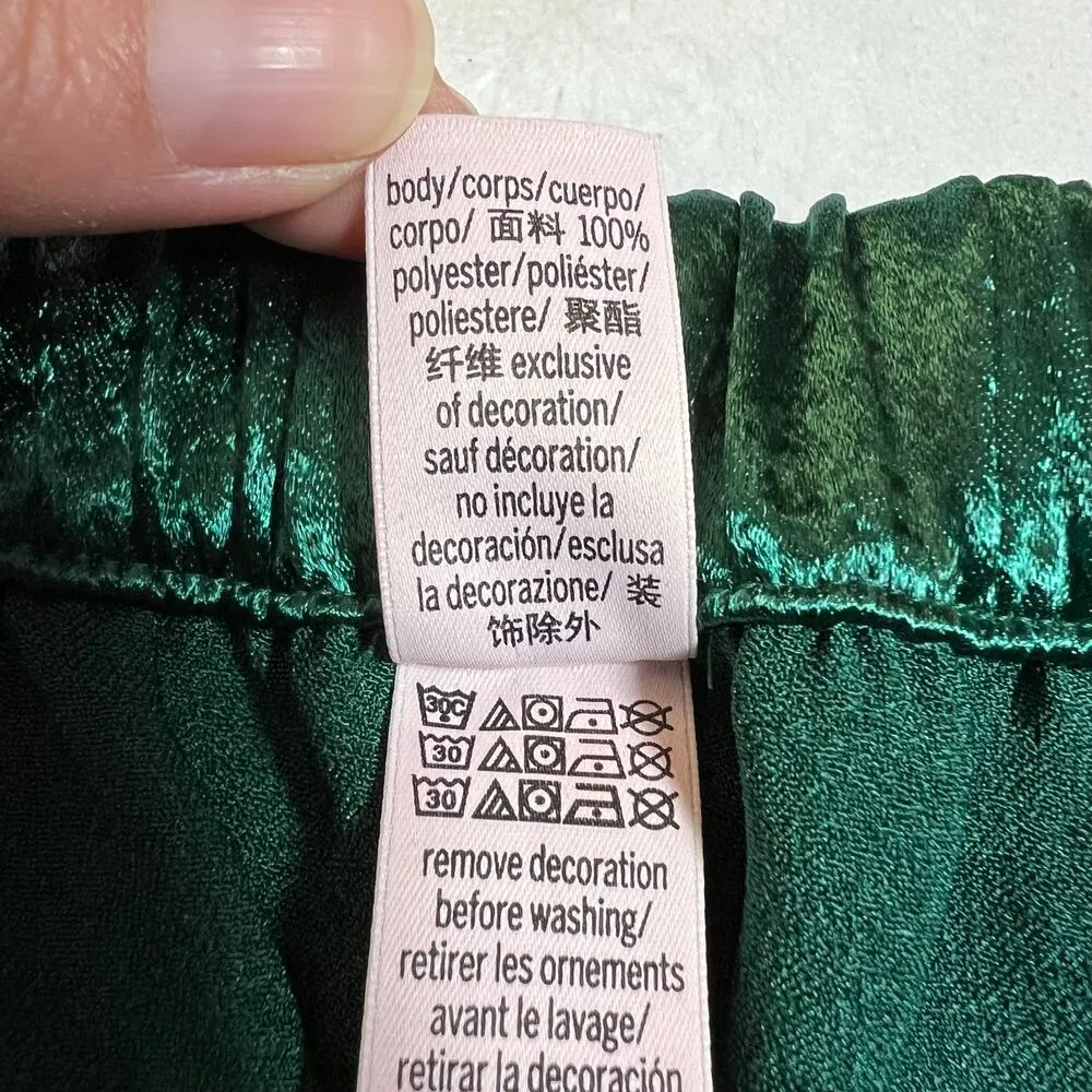 Victoria's Secret High Rise Satin Shorts with Rope Belt Size Large Holidays - Image 5