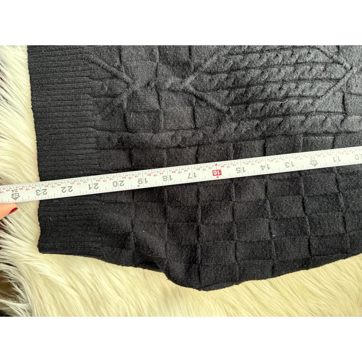 Black Cable Knit Turtleneck Sweater by Coofandy Size L - Image 7