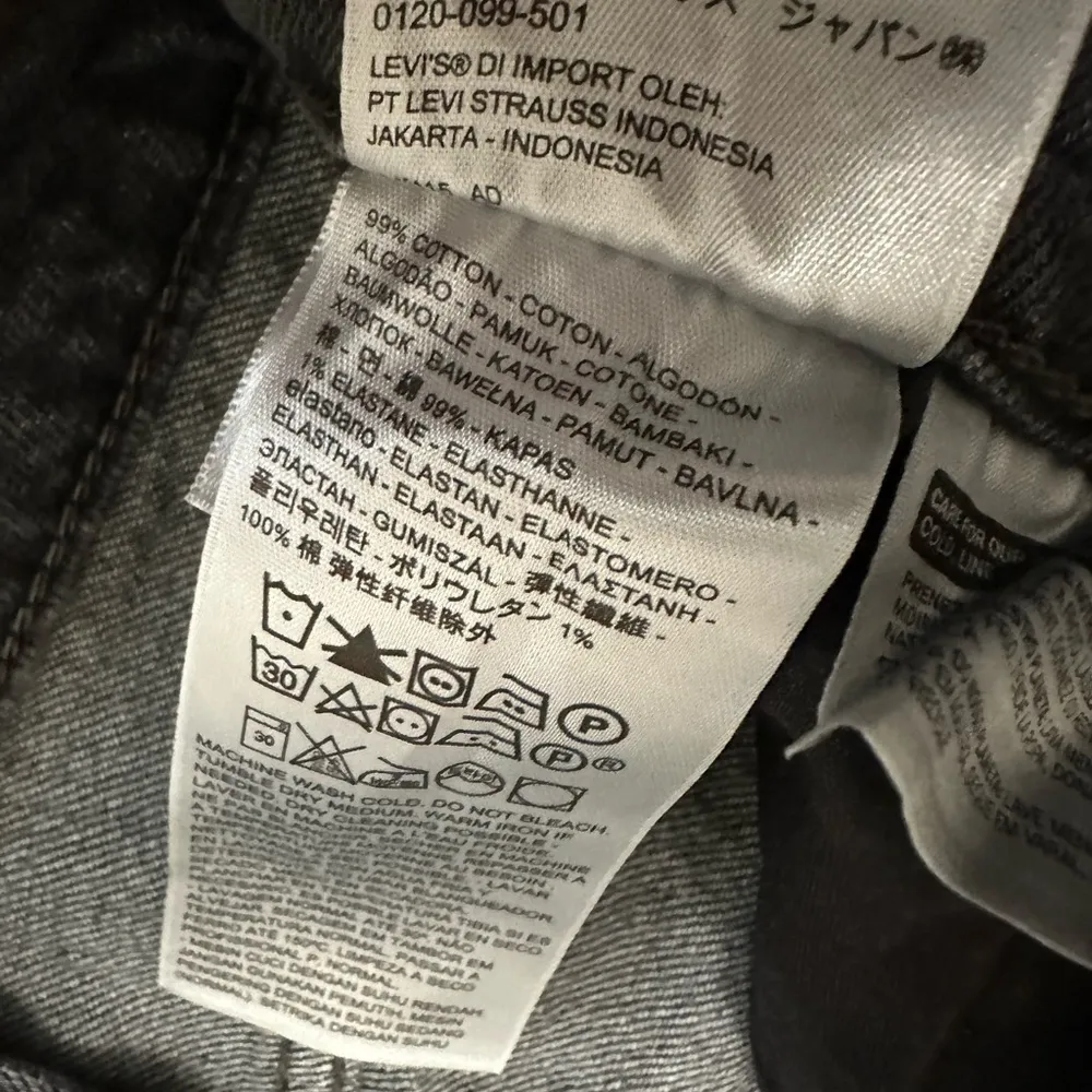 Levi's Washed Black Ribcage Flare Wide Leg Jeans - Image 4