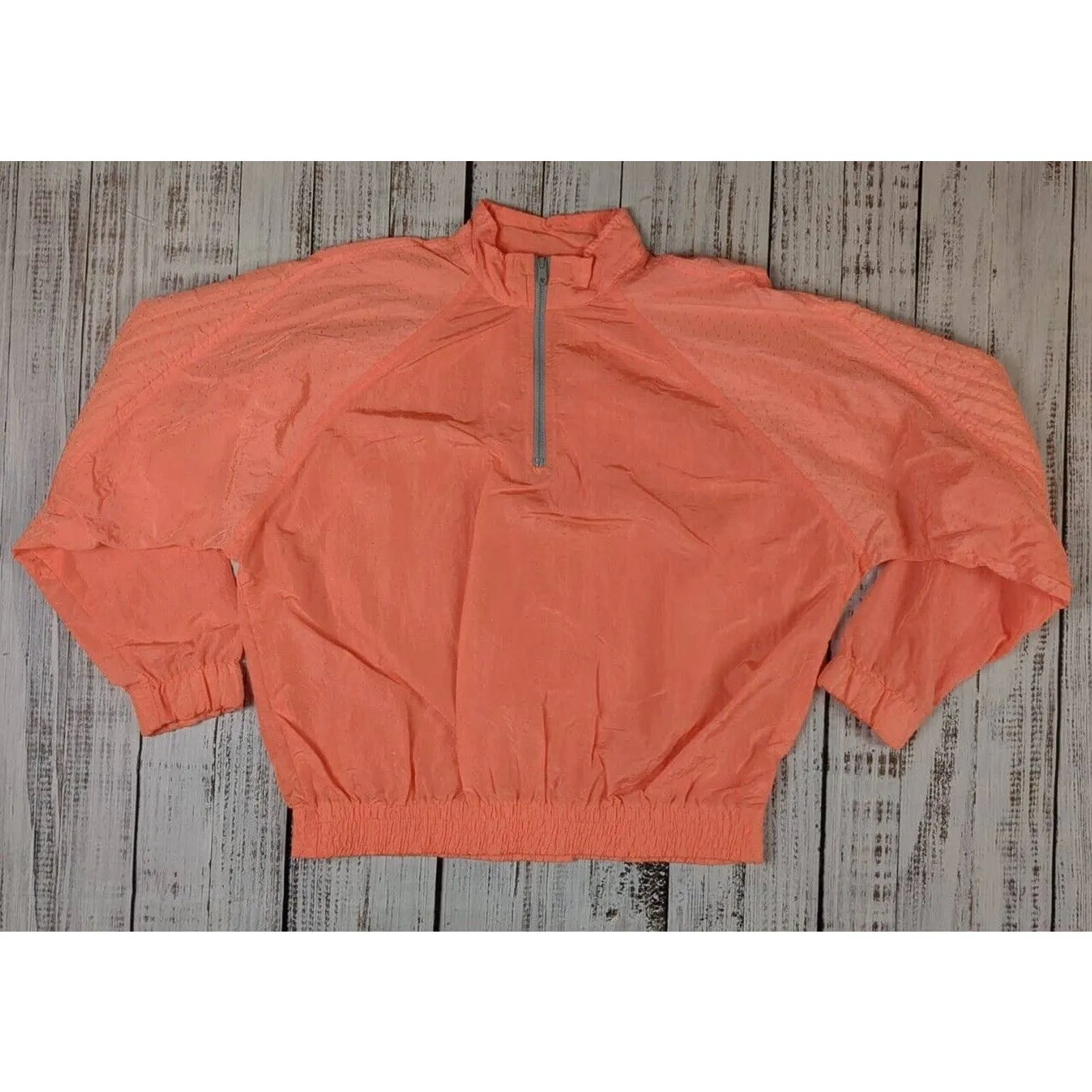 Vtg OP Ocean Pacific Neon Orange Peach Windbreaker Track Suit‎ Jacket Pants sz S - Image 3