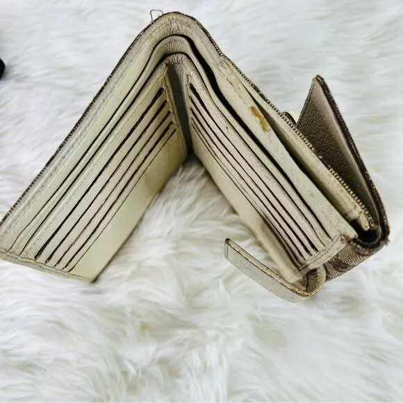 GUCCI Vintage Eclipse GG‎ Canvas Compact Wallet with dust bag - Image 12