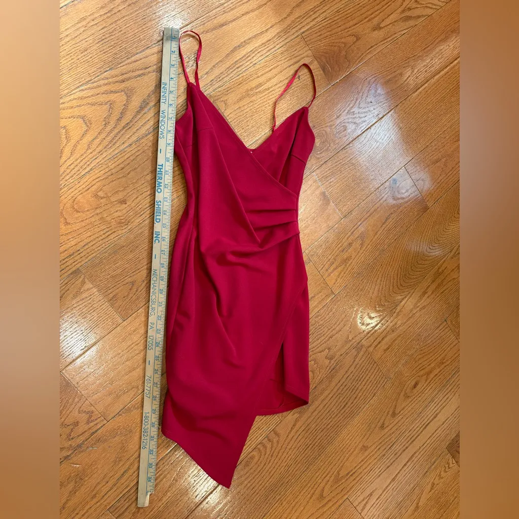 Red Sexy Cocktail Dress – Holiday Party & Valentine’s Date Night Dress Size XS - Image 2
