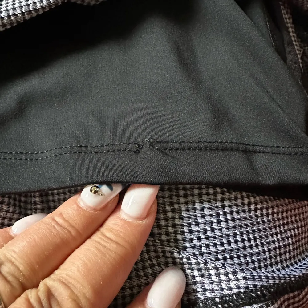 TAIL BLACK WHITE HOUNDSTOOTH SKATER TENNIS SKIRT SKORT XS - Image 8