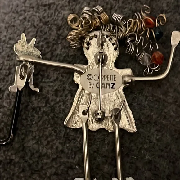 Carrette by Ganz Brats Crazy Cat Lady Pin‎ Brooch Silver - Image 7