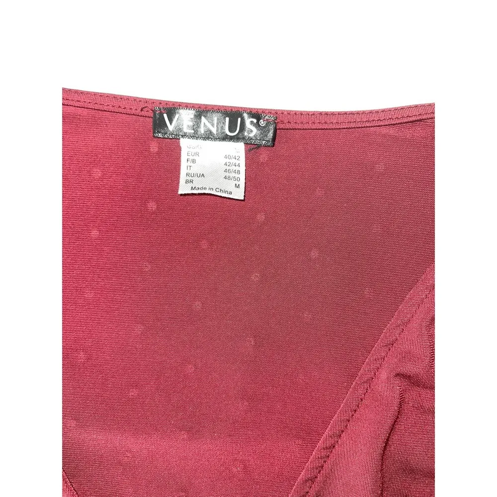 Venus Studded Burgundy Dress - Image 3