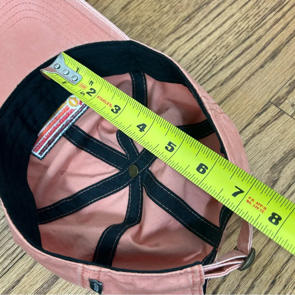 PALISADES Canvas Adjustable Baseball Cap Embroidered Front By Legend Hat Size OS Pink - Image 9