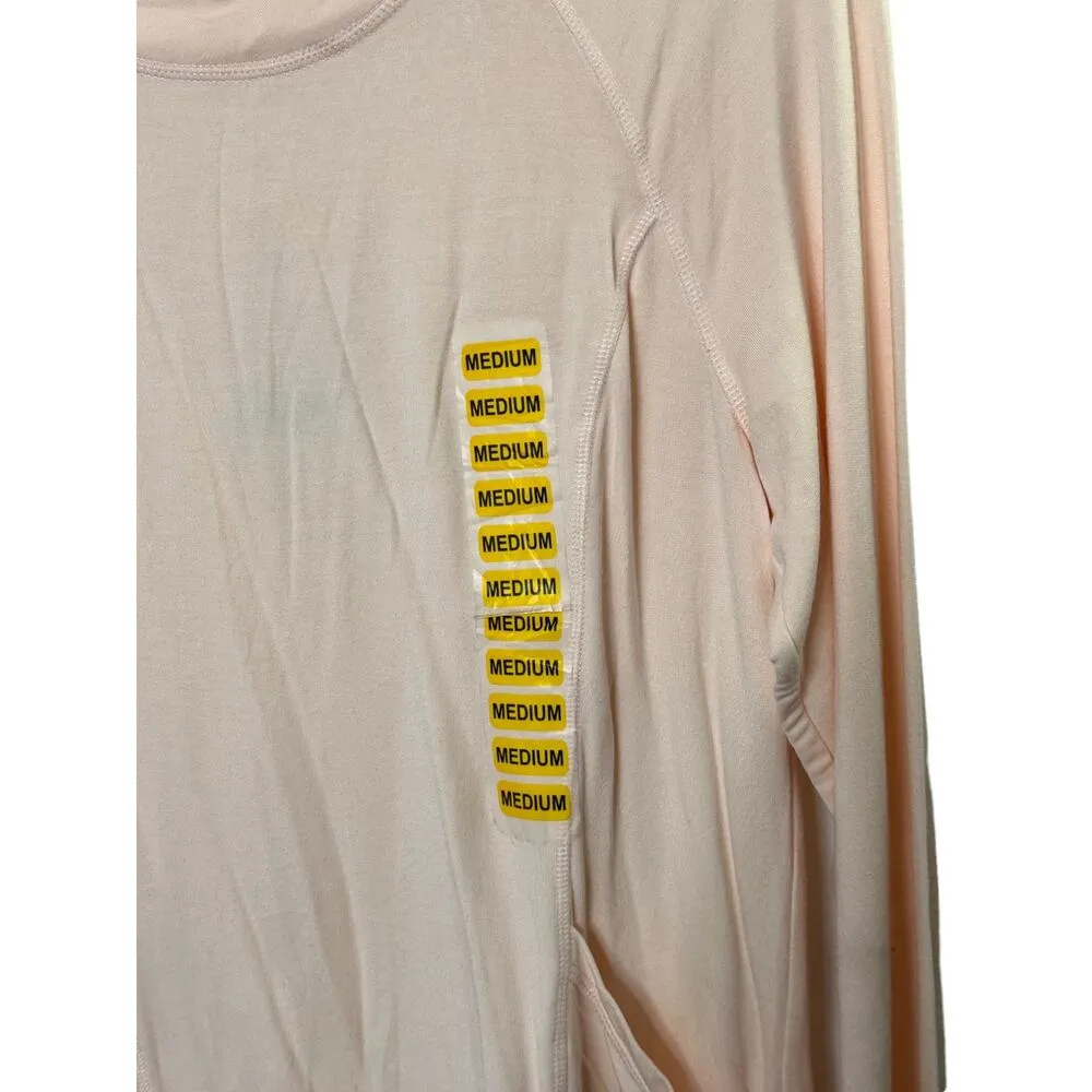 Yogalicious Ballerina Pink Long Sleeve Relaxed Fit Top Pockets & Thumbholes Sz M - Image 5