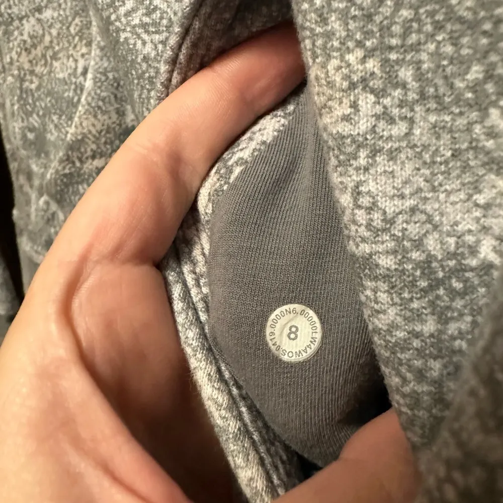 Lululemon Scuba Hoodie Light Cotton Fleece Heathered Space Dyed Gris Size 8 - Image 3
