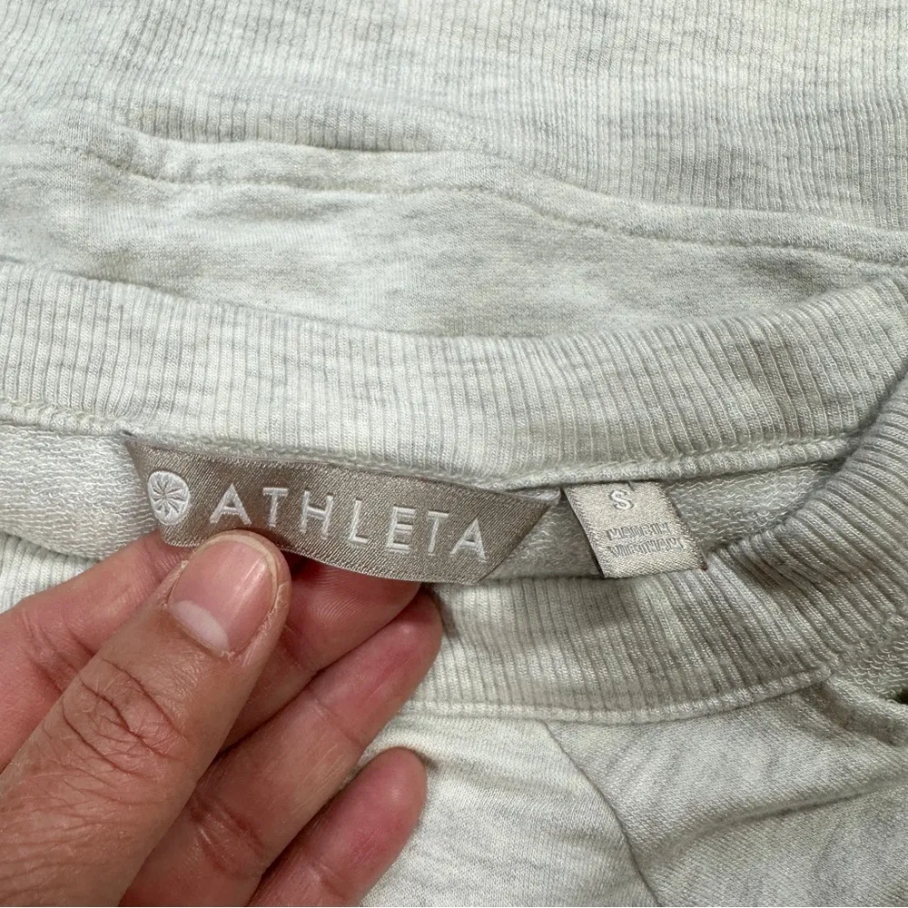 Athleta High Low Shala Cold Cutout Shoulder Soft Jersey Dress Fog Grey Heather S - Image 8