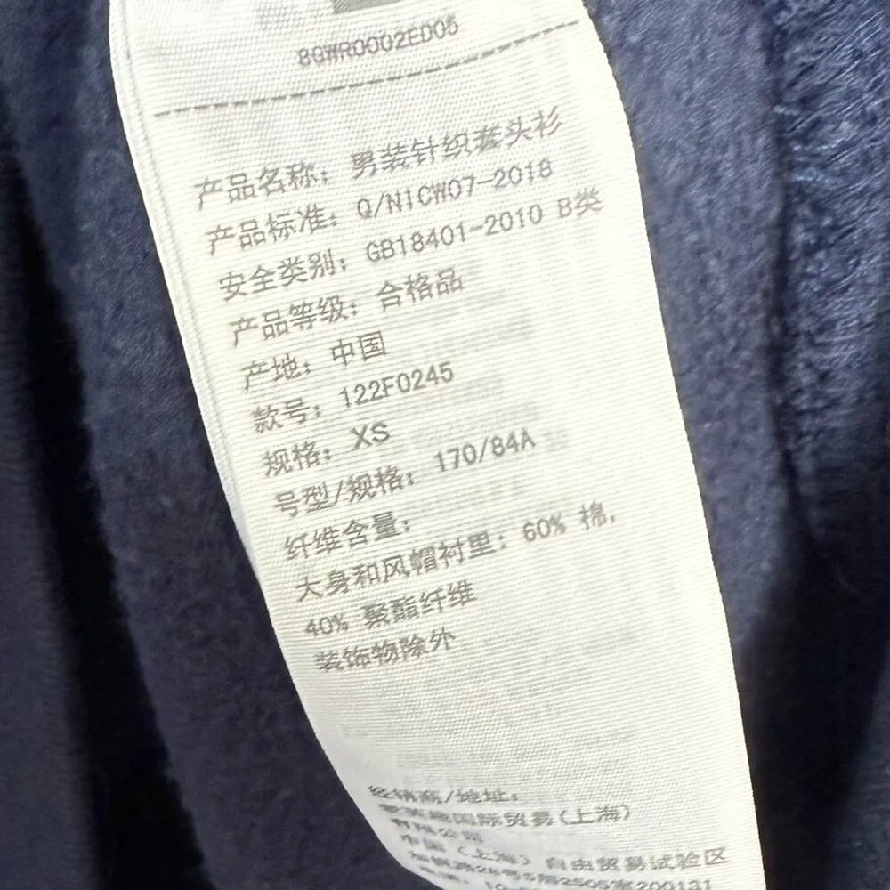 Abercrombie & Fitch Logo Unisex Navy Blue Logo Soft AF Hoodie W1505 Sz XS - Image 5