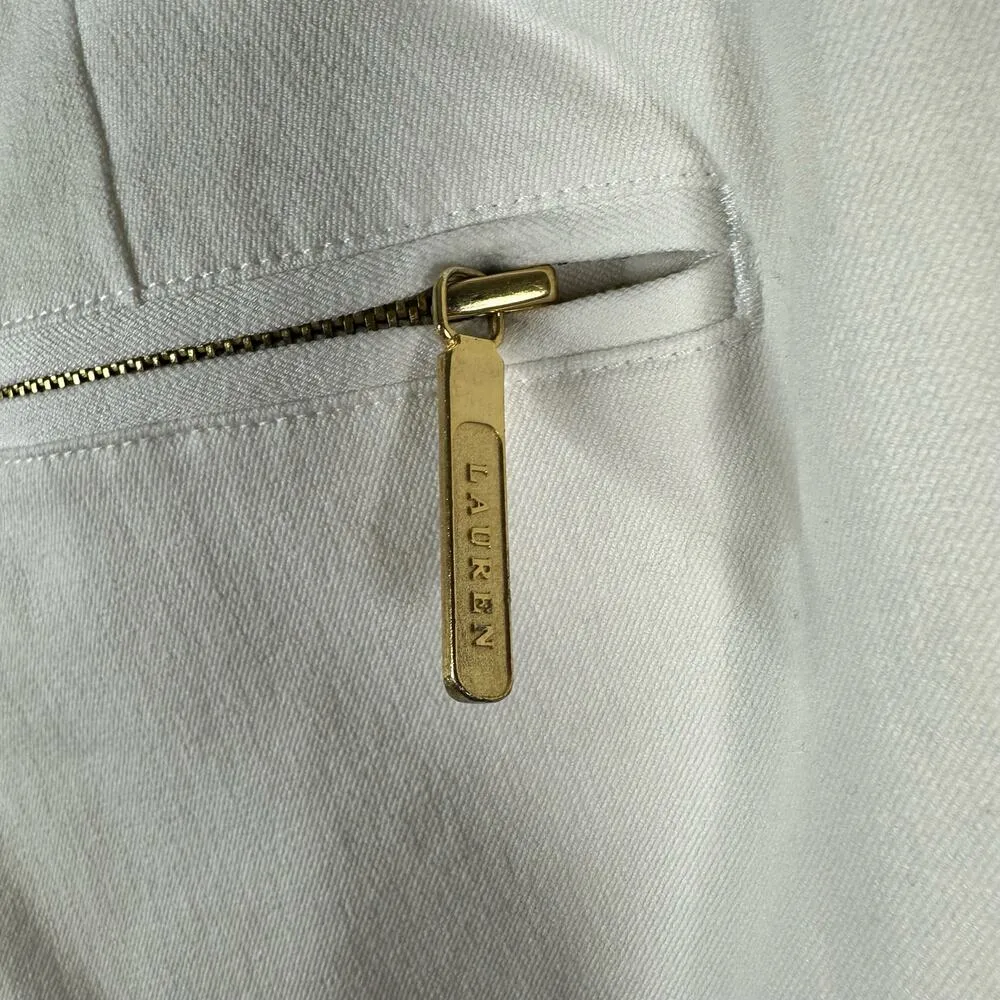 Ralph Lauren Jeans Womens size 14 White Cropped Denim Jeans Preppy Quiet Money - Image 8