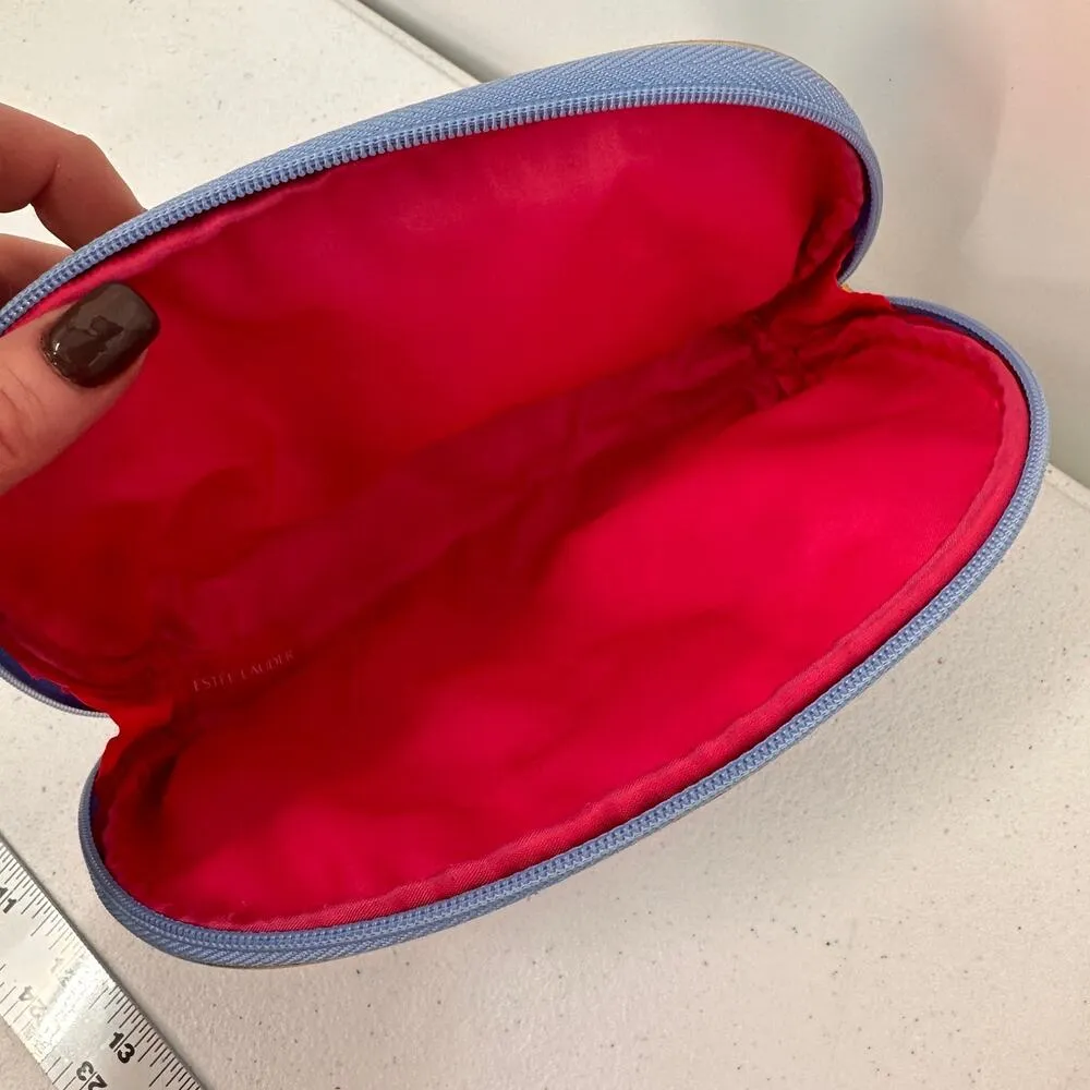 Lilly Pulitzer for Estee Lauder Blue Floral Makeup Pouch Bag - Image 5